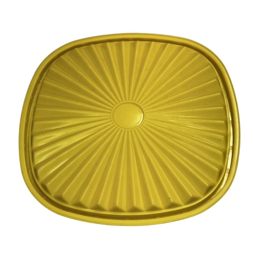 Vintage Tupperware Yellow Seal Lid 812 Round Replacement Part - Picture 5 of 6